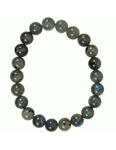 Bracciale AB Labradorite - Palline da 8 mm