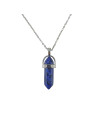 pendentif pointe Lapis Lazuli sur fond blanc