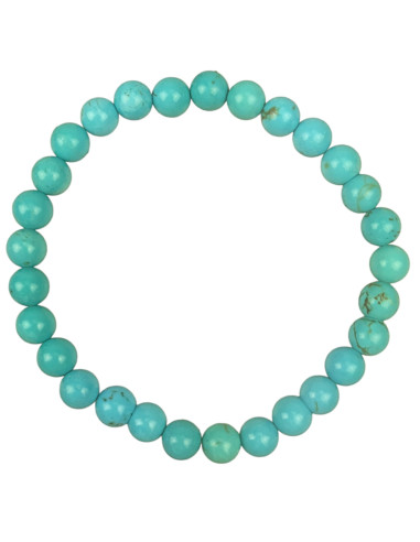 Bracciale Turchese (Howlite Blu) - Palline da 6mm