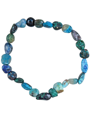 Bracciale AAA Chrysocolla - Mini pietre burattate