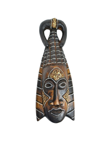 Masque Africain en bois 30cm style tribal