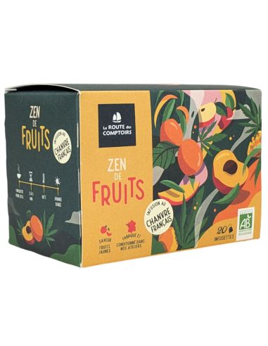 Infusion Fruits jaunes & Chanvre | Zen de Fruits - 20 infusettes Bio