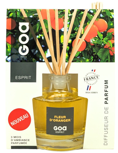 Fleur d'Oranger - Diffuseur de Parfum à tiges de rotin Goa - Goatier Esprit 200ml