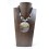 Busto visualizzare le collane in legno massello di cioccolato H25cm