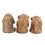Les 3 singes de la sagesse XL. Statues en bois massif H20cm