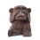 Le 3 scimmie sagge. Statue in legno massello marrone A15cm